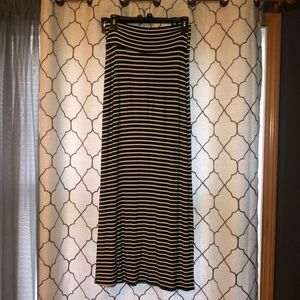 striped maxi skirt